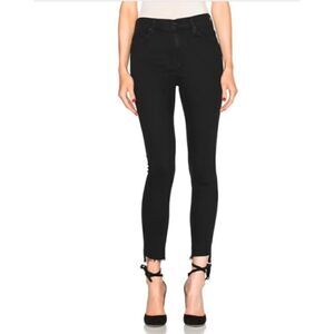 MOTHER Stunner Zip Ankle Step Fray in Not Guilty